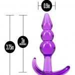 B YOURS TRIPLE BEAD ANAL PLUG PURPLE