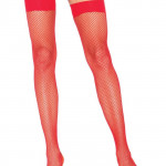 Nylon Fishnet Stocking - RED - O/S - HOSIERY