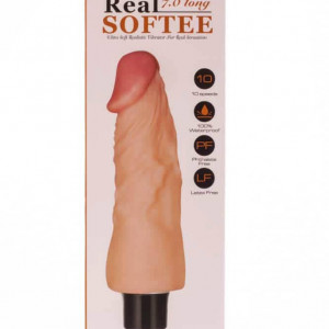 7" Real Softee Vibrating Dildo 1