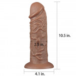 10.5'' Realistic Chubby Dildo Brown