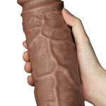 10.5'' Realistic Chubby Dildo Brown