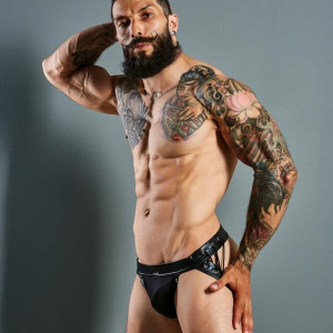 C4M-Desire Jockstrap-BlackLeatherette-M