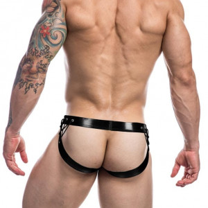 C4M-Desire Jockstrap-BlackLeatherette-XL