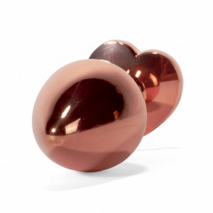 X-MEN Secret Shine Metal Butt Plug Rose Gold Heart M