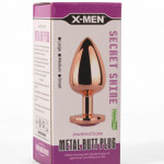 X-MEN Secret Shine Metal Butt Plug Rose Gold Heart M
