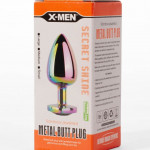 X-MEN Secret Shine Metal Butt Plug Rainbowheart S