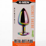 X-MEN Secret Shine Metal Butt Plug Rainbowheart S