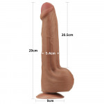 11.5'' King Sized Sliding Skin Dual Layer Dong Brown