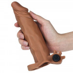 Pleasure X-Tender Vibrating Penis Sleeve #3 brown