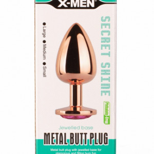 X-MEN Secret Shade Metal Butt Plug Rose S