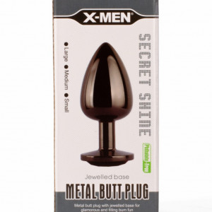 X-MEN Secret Shine Metal Butt Plug Gun Colour M