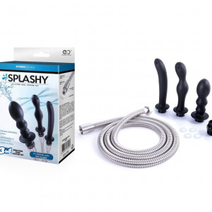 HYDRO SERIES-SPLASHY - 3 BUTT PLUG WITH HOSE KIT