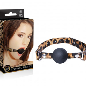 LEOPARD FRENZY SILICONE GAG BALL