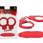 SEX EXTRA - METAL CUFFS &amp; LOVE ROPE RED