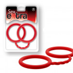 SEX EXTRA - SILICONE CUFFS RED