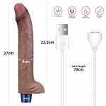 11" REAL SOFTEE Rechargeable Silicone Vibrating Dildo