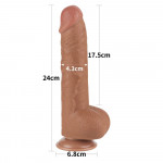 9.5'' Sliding Skin Dual Layer Dong Brown