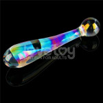 Twilight Gleam Glass Dildo- Alluring Arc