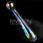 Twilight Gleam Glass Dildo- Alluring Arc