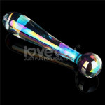 Twilight Gleam Glass Dildo- Alluring Arc