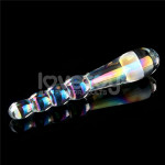 Twilight Gleam Glass Dildo- Rising Ripples