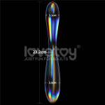 Twilight Gleam Glass Dildo- Double Delight