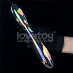 Twilight Gleam Glass Dildo- Double Delight