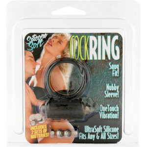 Mini Vibrating Cockring Black