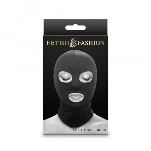 Fetish &amp; Fashion - Eyes &amp; Mouth Hood - Black - Alternate Package