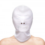 Fetish &amp; Fashion - Zippered Mouth Hood - White - Alternate Package