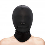 Fetish &amp; Fashion - Zippered Mouth Hood - Black - Alternate Package