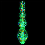 Glow-in-the-dark Twilight Gleam Glass Dildo-Tantalizing Orbs