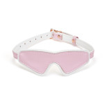 White &amp; Pink Fairy Goat Leather Blindfold