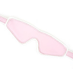 White &amp; Pink Fairy Goat Leather Blindfold