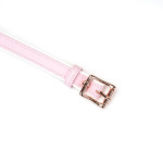 White &amp; Pink Fairy Goat Leather Blindfold