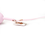 White &amp; Pink Fairy Goat Leather Ball Gag