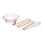 White &amp; Pink Fairy Goat Leather Collar