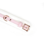 White &amp; Pink Fairy Goat Leather Hand Cuffs