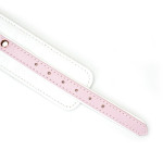 White &amp; Pink Fairy Goat Leather Hand Cuffs