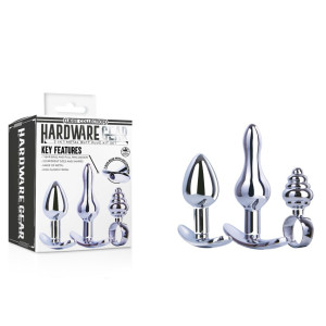 Hardware Gear 3-In-1 Metal Butt Plug Kit Set I