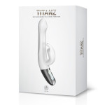 TITANZ 8.5" SILICONE RECHARGEABLE VIBRATOR IN IVORY WHITE