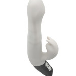 TITANZ 8.5" SILICONE RECHARGEABLE VIBRATOR IN IVORY WHITE