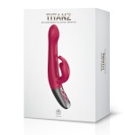 TITANZ 8.5" SILICONE RECHARGEABLE VIBRATOR IN PINK