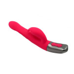 TITANZ 8.5" SILICONE RECHARGEABLE VIBRATOR IN PINK