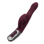 TITANZ 8.5" SILICONE RECHARGEABLE VIBRATOR IN RUBINE RED