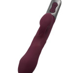 TITANZ 8.5" SILICONE RECHARGEABLE VIBRATOR IN RUBINE RED