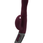 TITANZ 8.5" SILICONE RECHARGEABLE VIBRATOR IN RUBINE RED