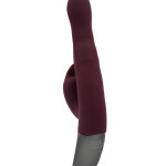 TITANZ 8.5" SILICONE RECHARGEABLE VIBRATOR IN RUBINE RED