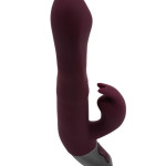 TITANZ 8.5" SILICONE RECHARGEABLE VIBRATOR IN RUBINE RED