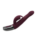 TITANZ 8.5" SILICONE RECHARGEABLE VIBRATOR IN RUBINE RED